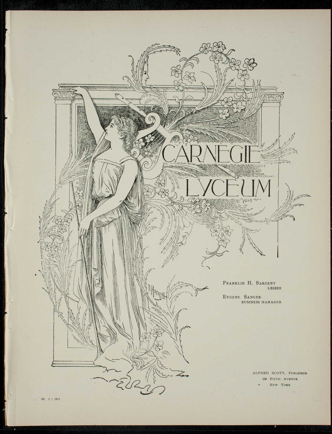 Academy Stock Company of the American Academy of Dramatic Arts and Empire Theatre Dramatic School, March 1, 1901, program page 1