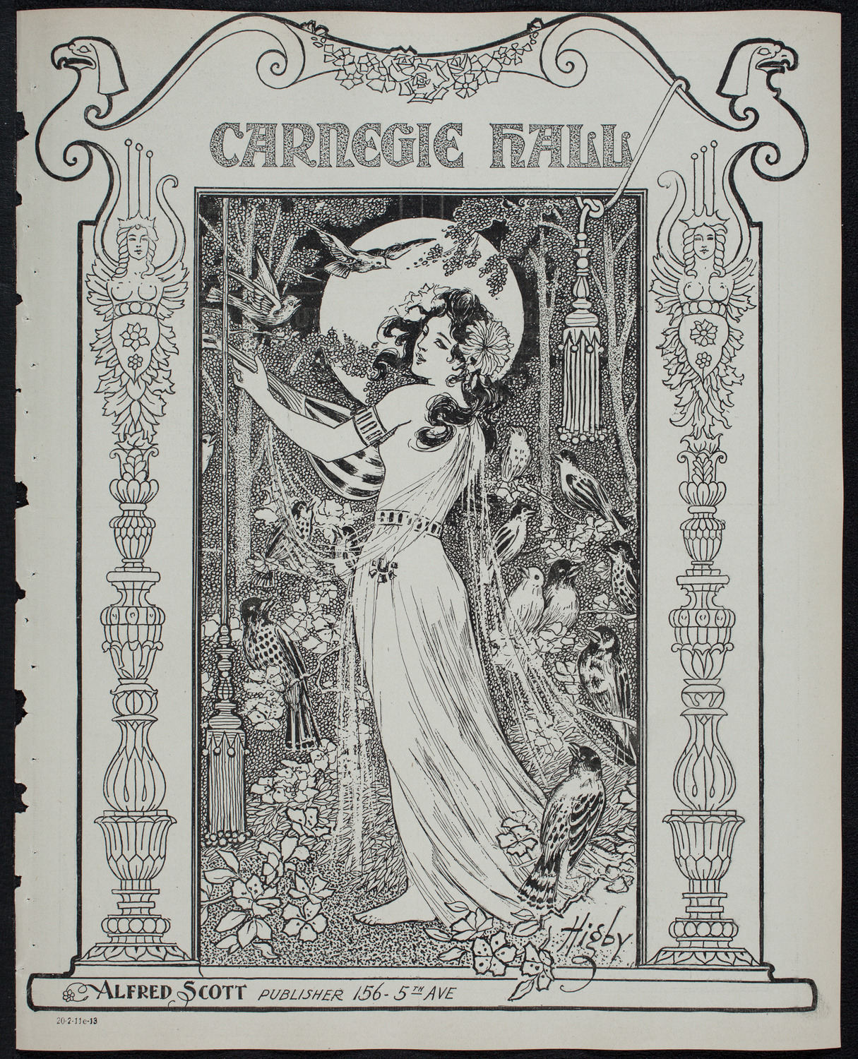 Frances Alda, Soprano, and Eugène Ysaÿe, Violin, February 11, 1913, program page 1