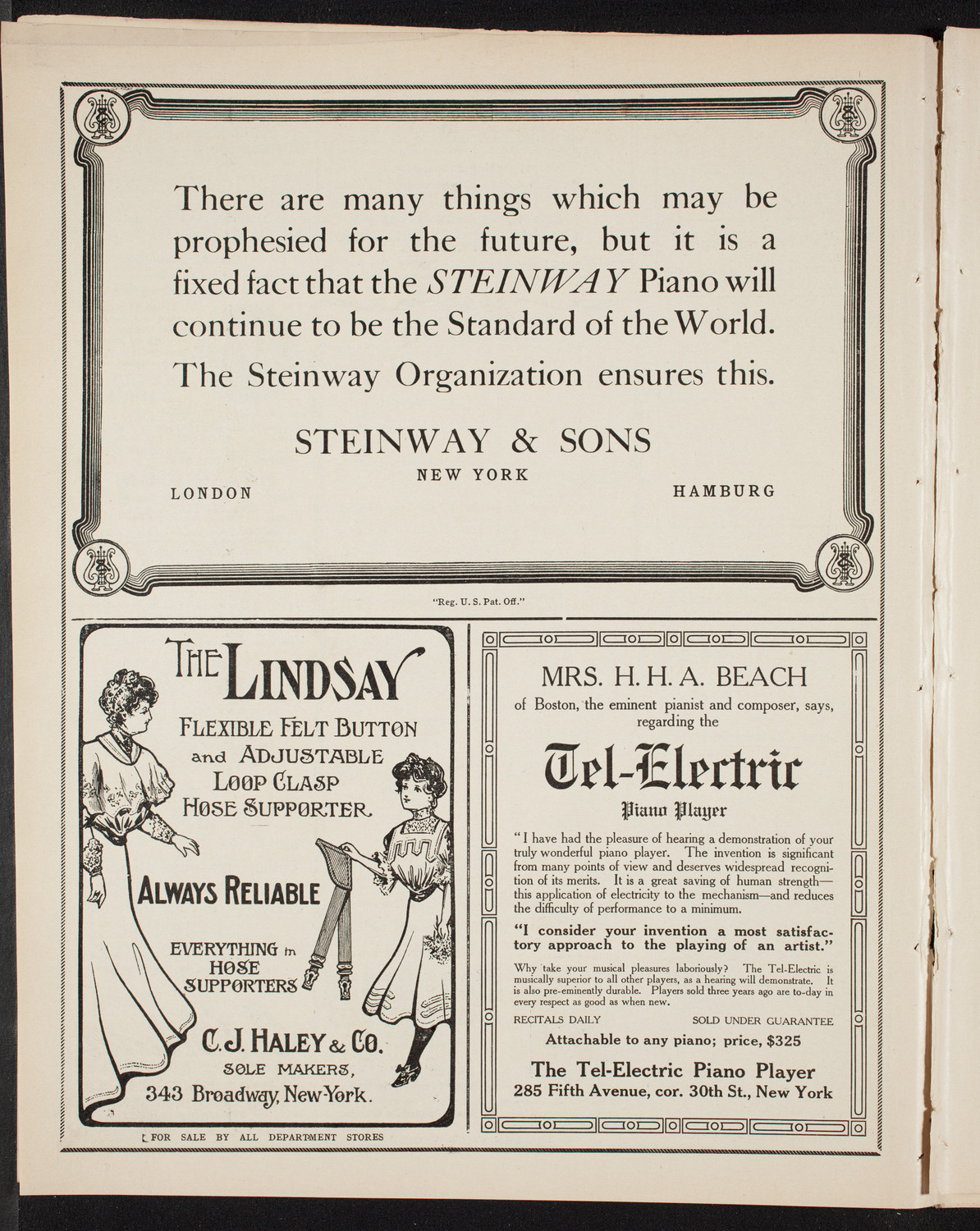 Oratorio Society of New York, December 2, 1908, program page 4