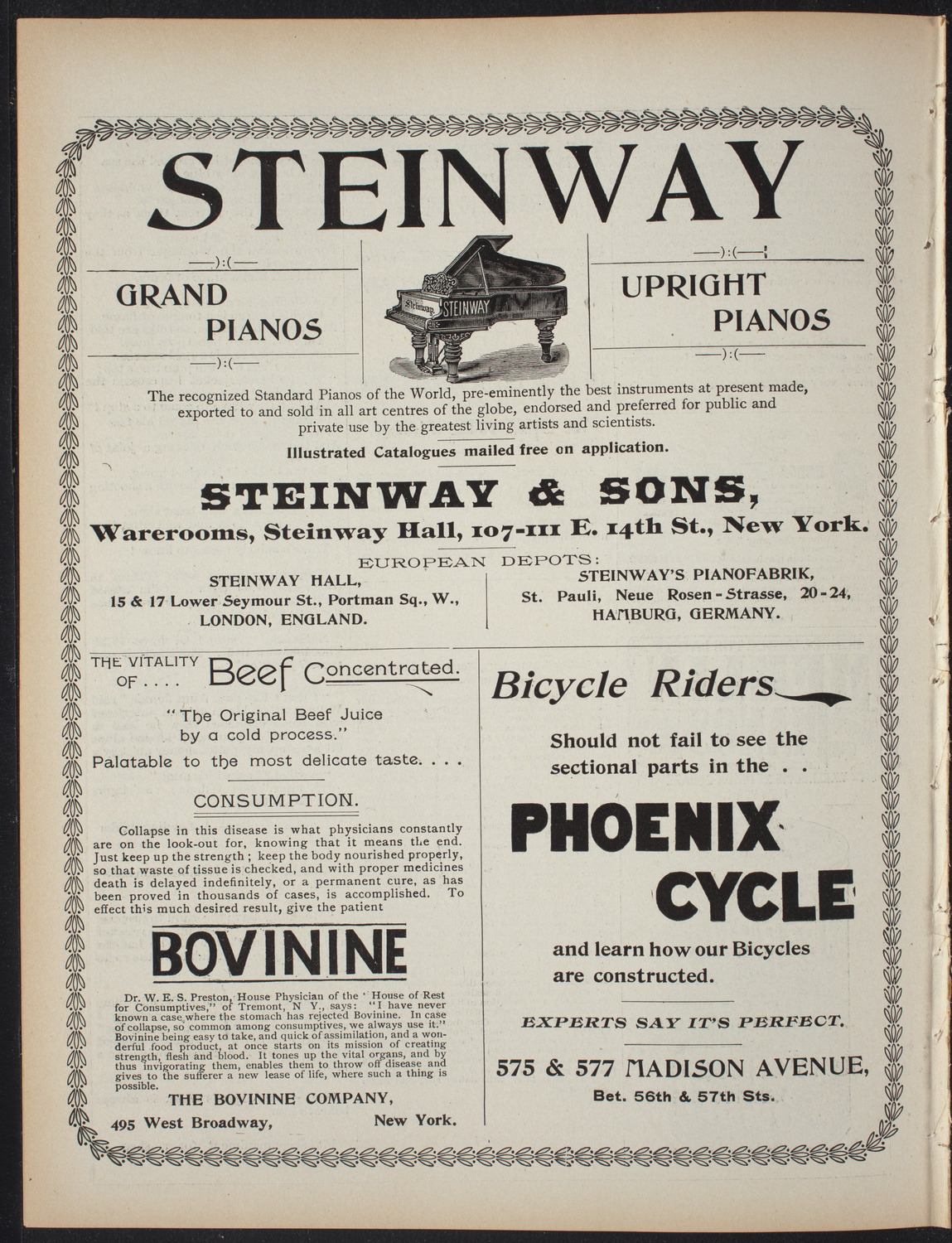 First Presentation of "A Pair of Bellows" and "Petticoat Perfidy", April 30, 1897, program page 8
