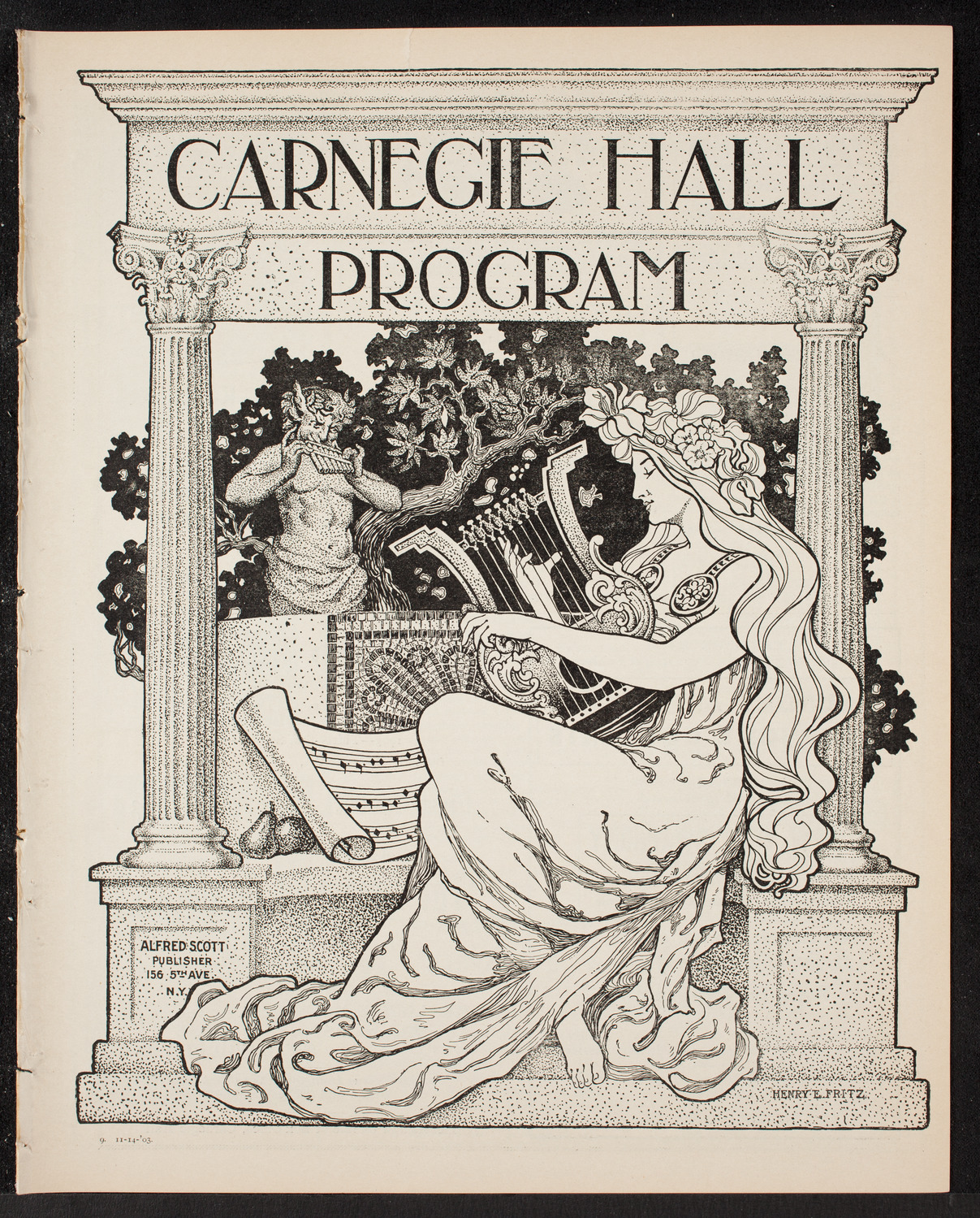 New York Philharmonic, November 14, 1903, program page 1