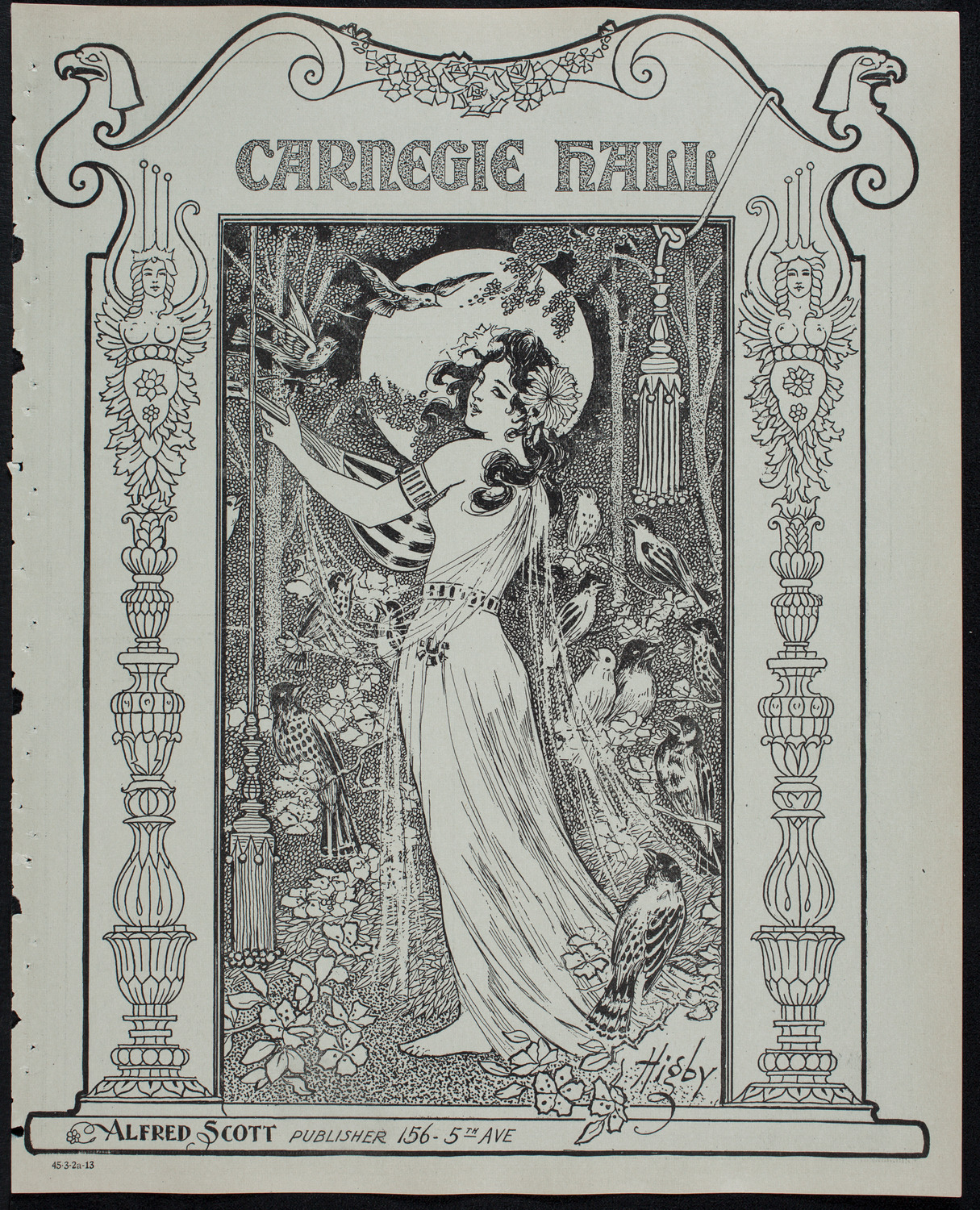 New York Philharmonic, March 2, 1913, program page 1