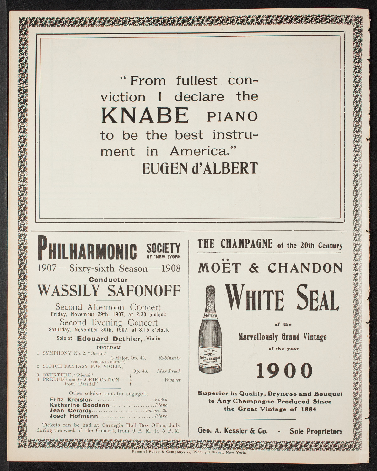 People's Symphony Concert, November 22, 1907, program page 12