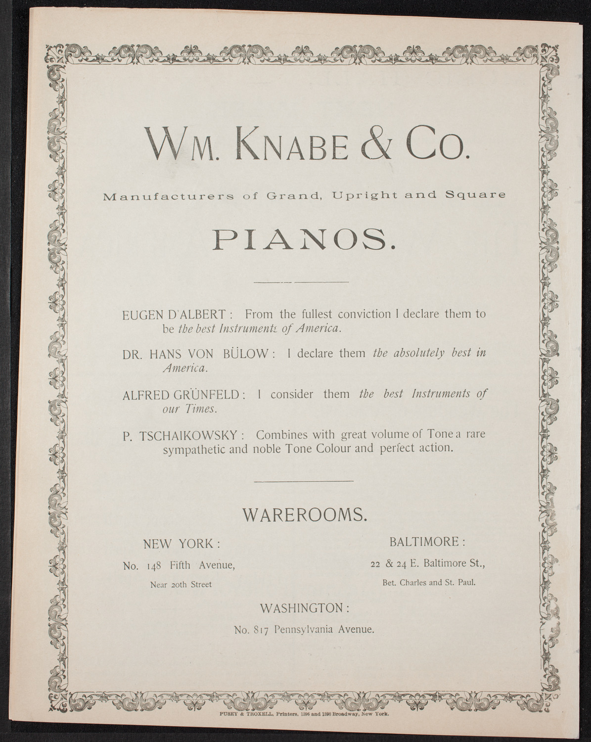 Oratorio Society of New York, April 7, 1893, program page 8