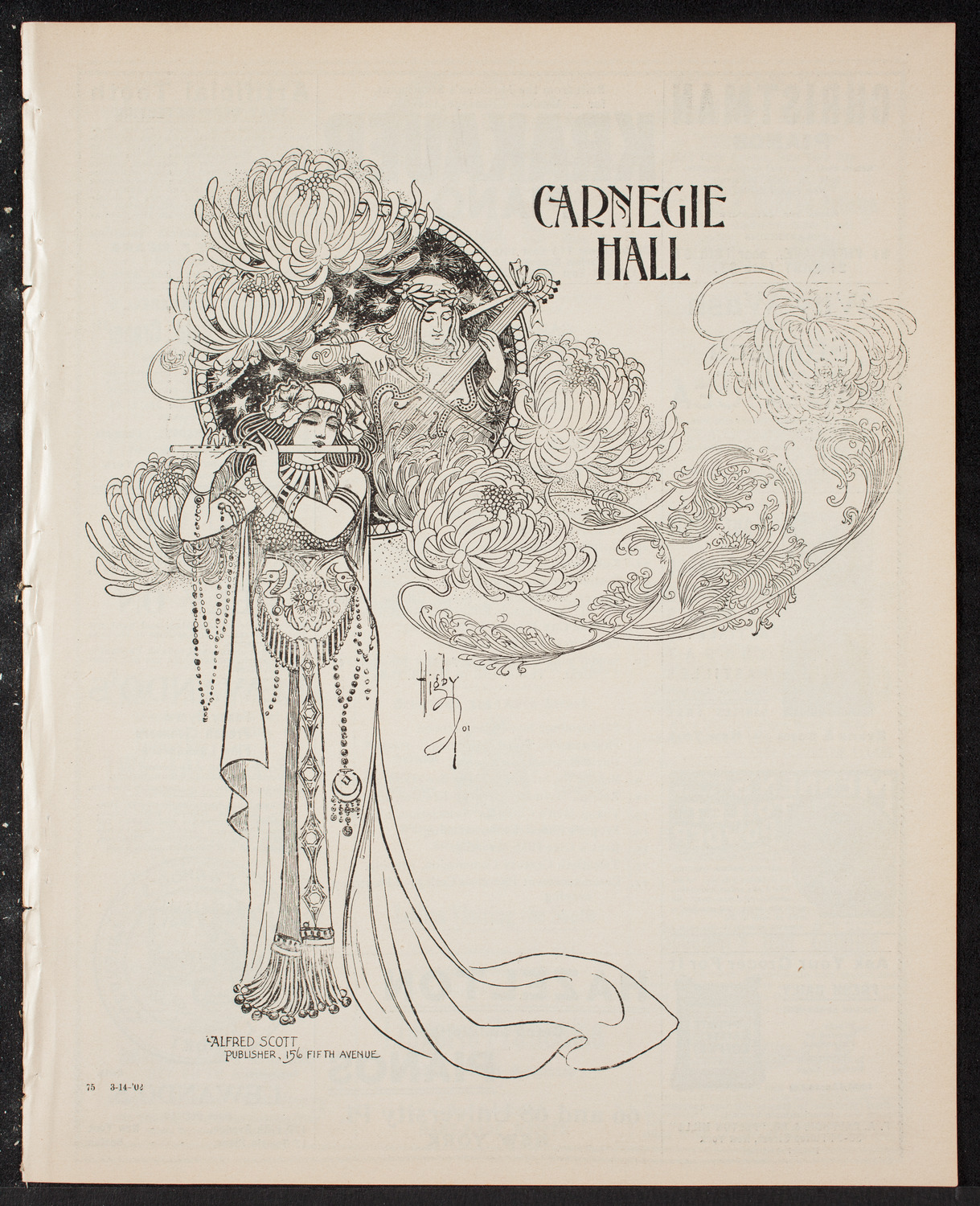 New York Philharmonic, March 14, 1902, program page 1