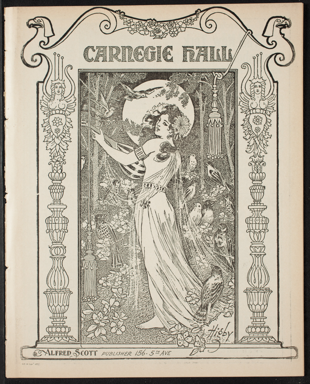 New York Banks' Glee Club, February 14, 1907, program page 1