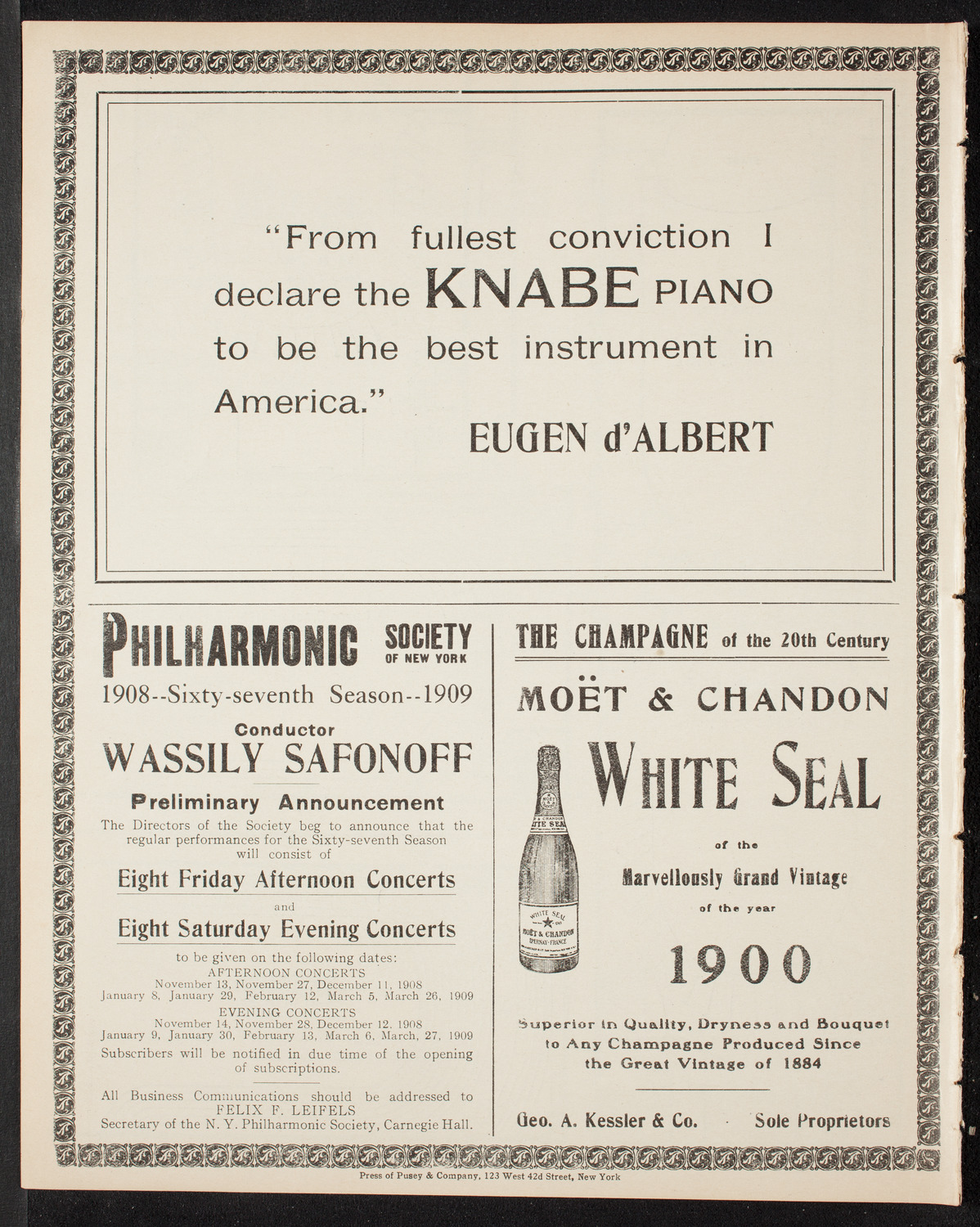 The Civic Forum, April 28, 1908, program page 12