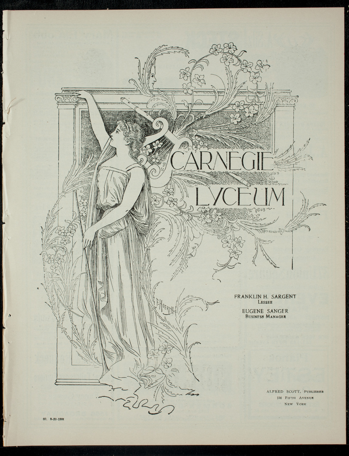 The Columbia University Musical Society, February 20, 1901, program page 1