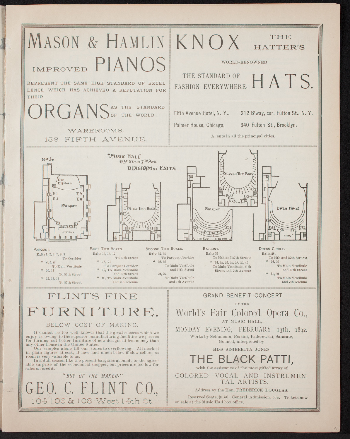 General Society of Mechanics and Tradesmen Program, February 9, 1893, program page 3