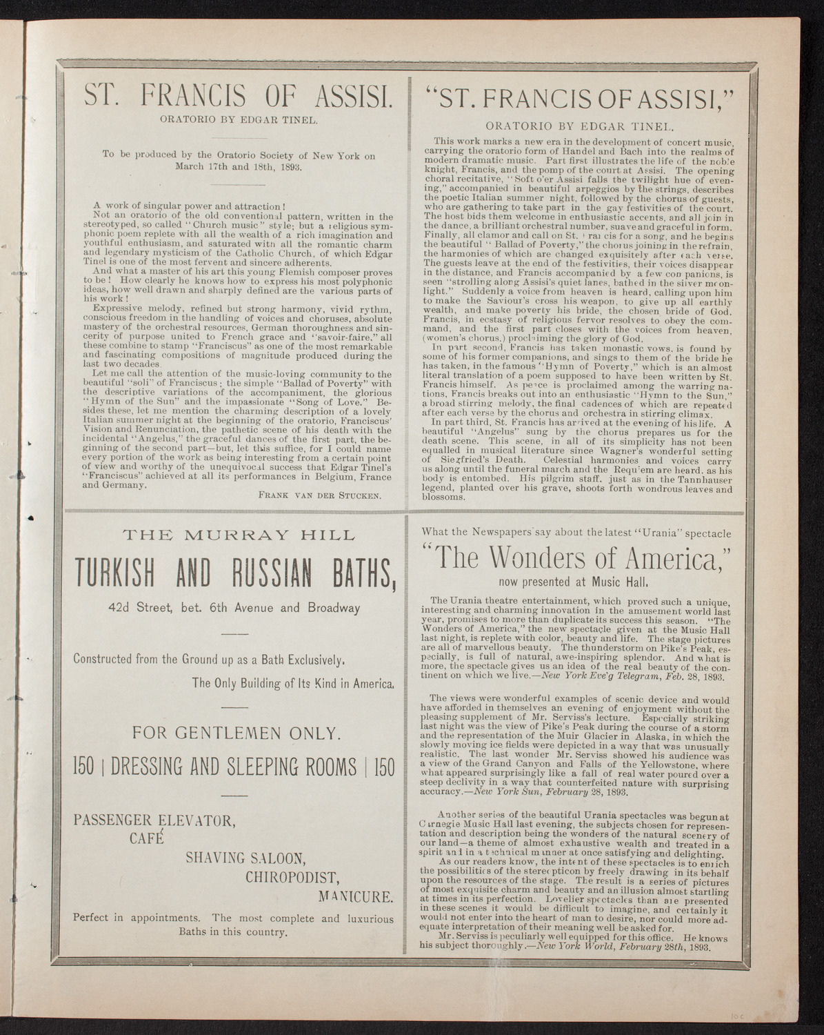 Damrosch Sunday Concert, March 12, 1893, program page 7