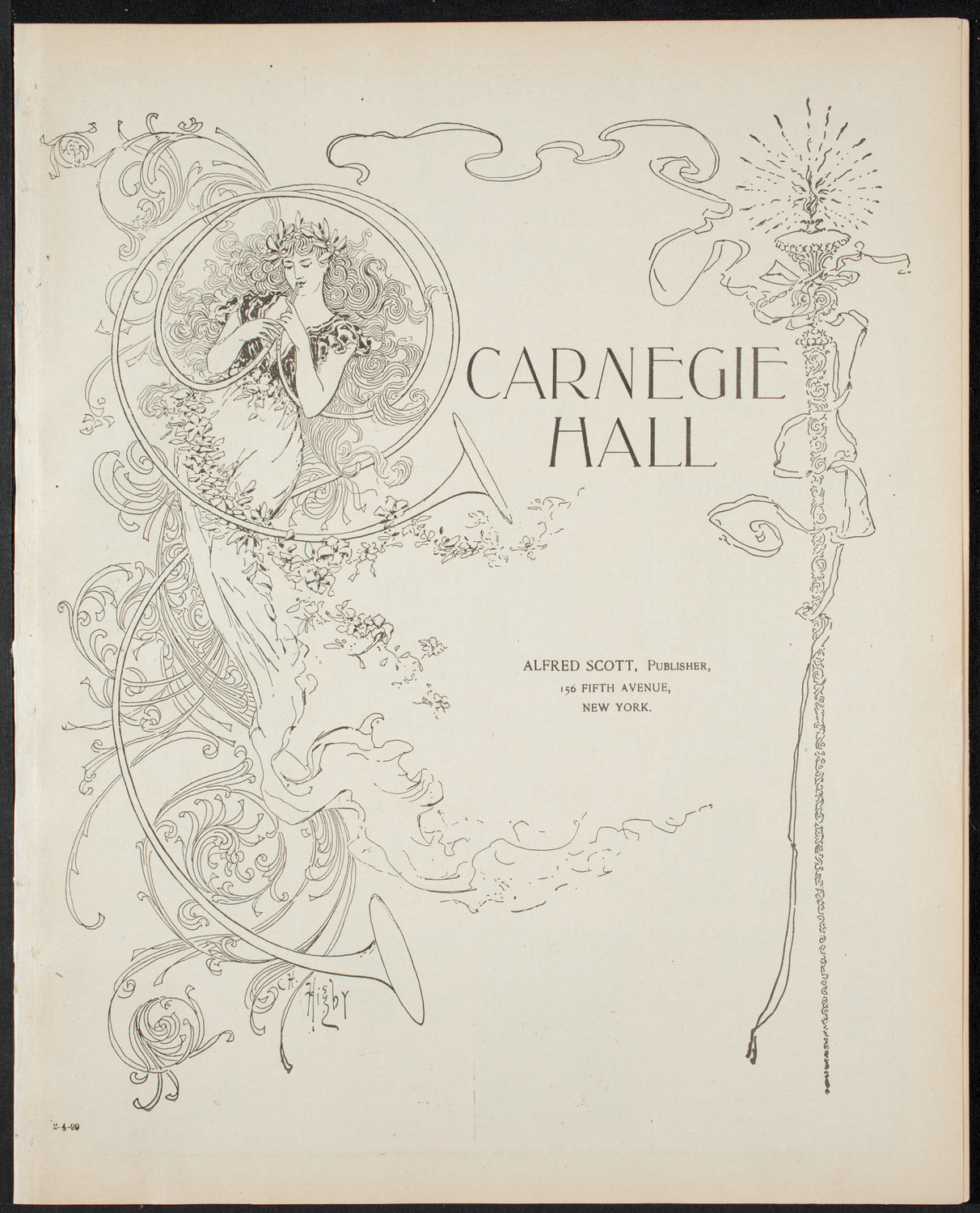 New York Philharmonic, February 4, 1899, program page 1