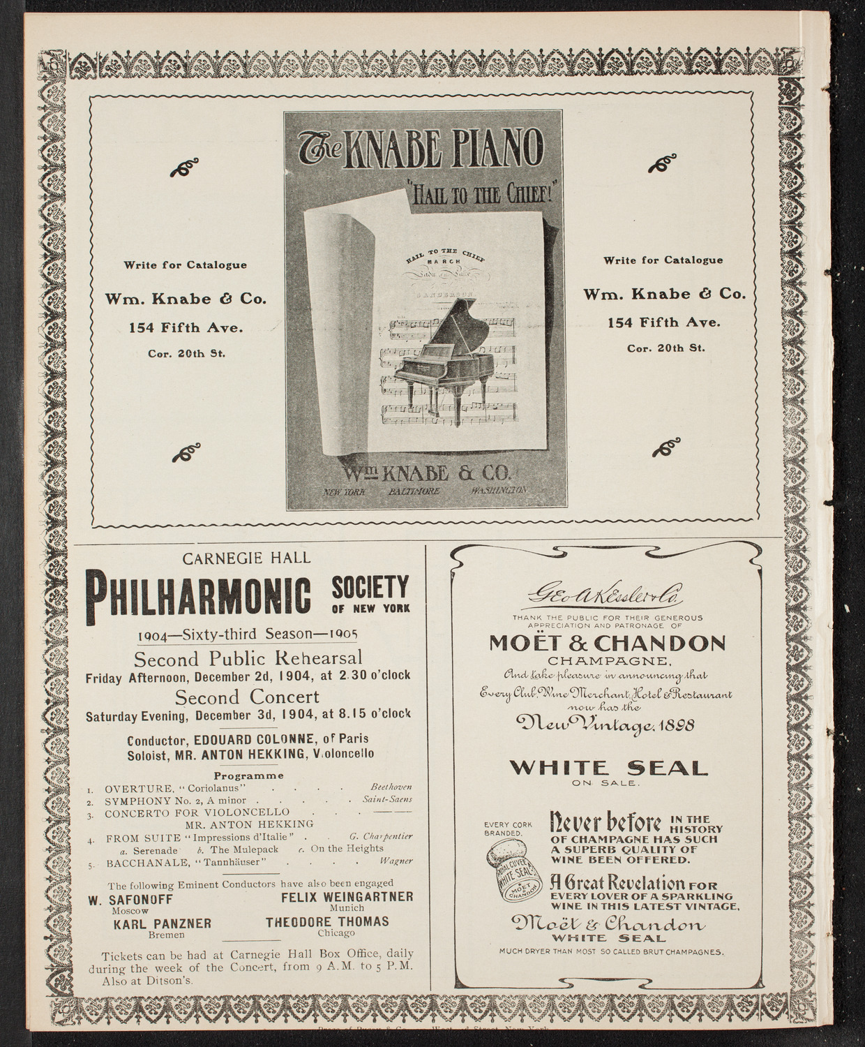 New York Banks' Glee Club, November 29, 1904, program page 12