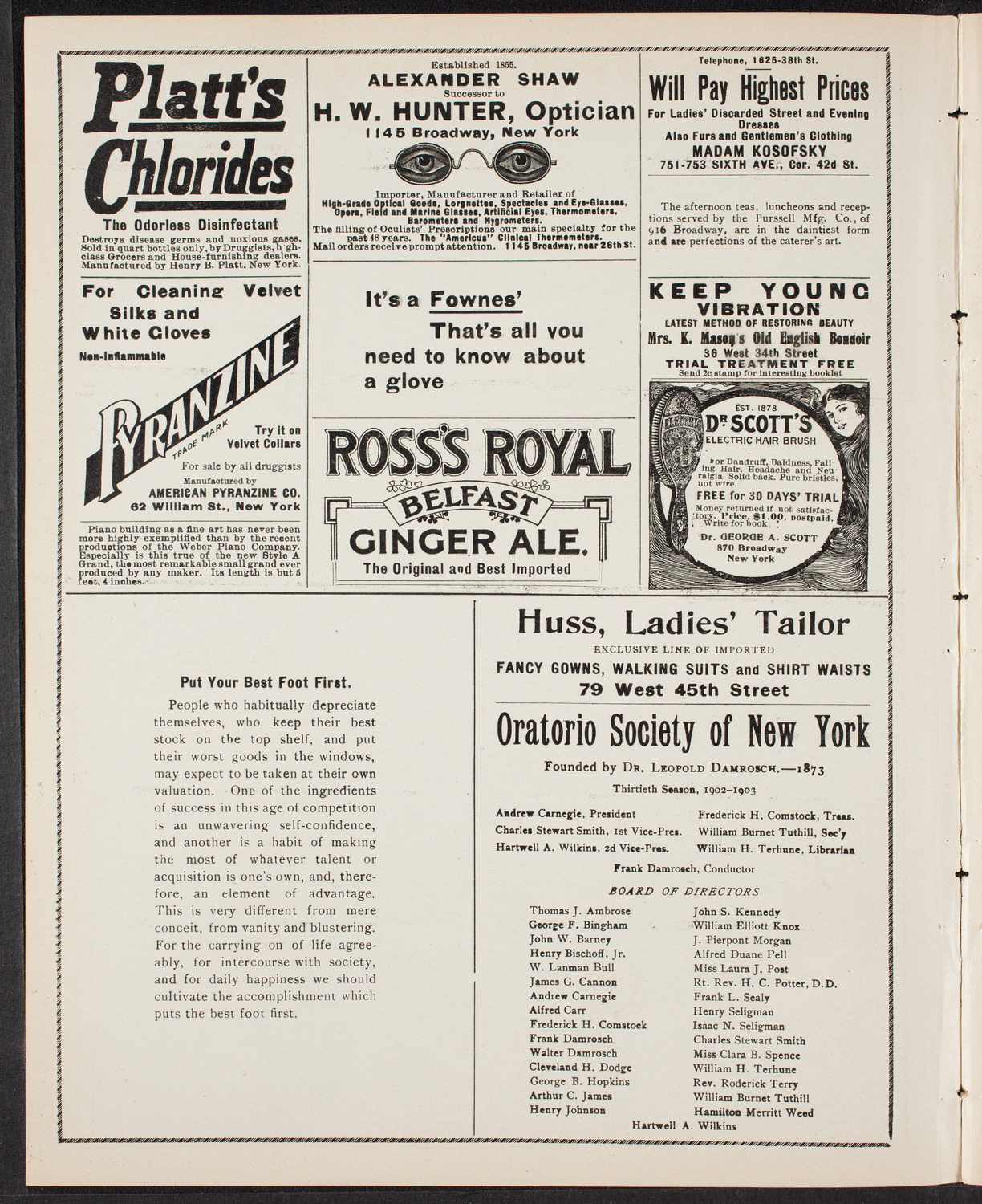 Benefit: Seamen's Christian Association, April 21, 1903, program page 2