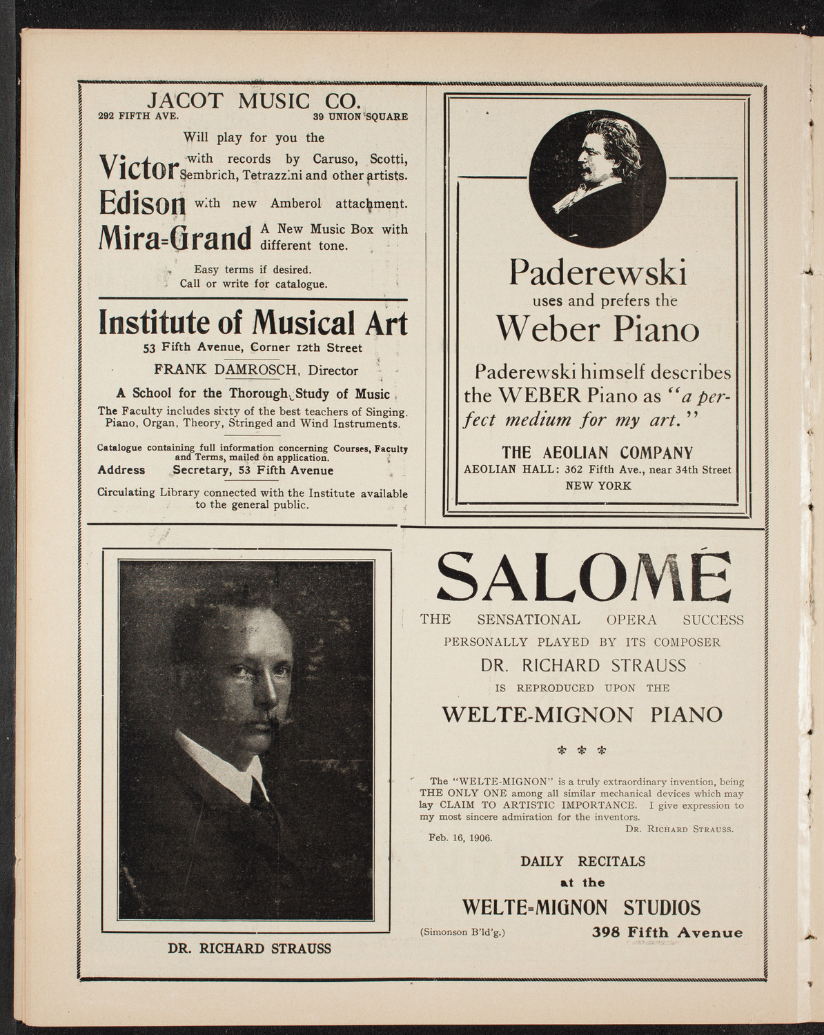 Burton Holmes Travelogue: More About Paris, March 14, 1909, program page 6