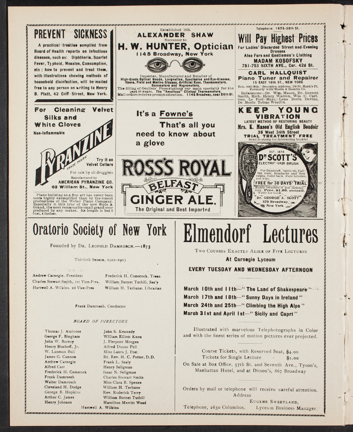 David Bispham Sunday Concert, March 8, 1903, program page 2