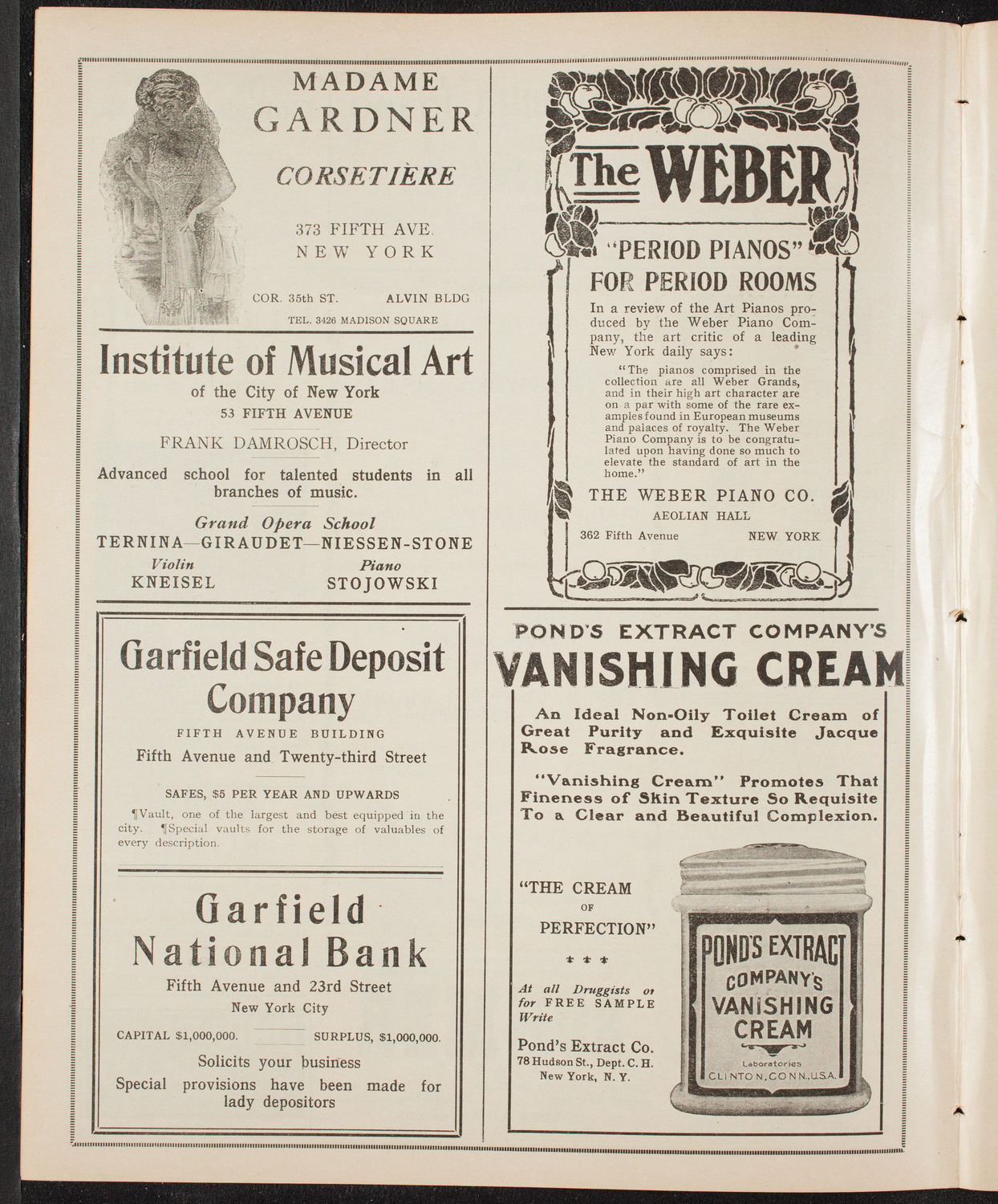New York Philharmonic, February 17, 1910, program page 6