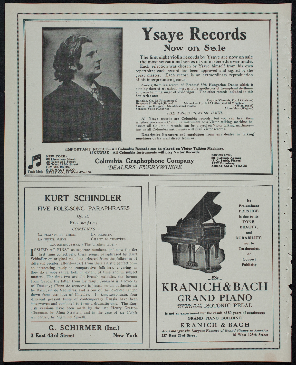 New York Philharmonic, March 30, 1913, program page 6