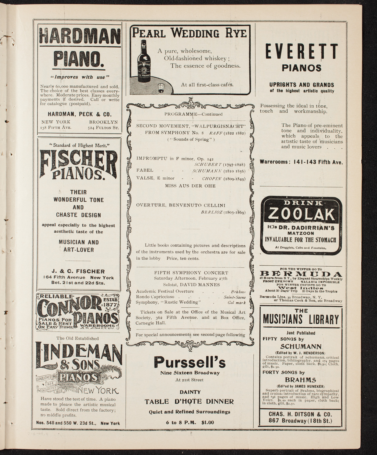Symphony Concert for Young People, February 6, 1904, program page 7