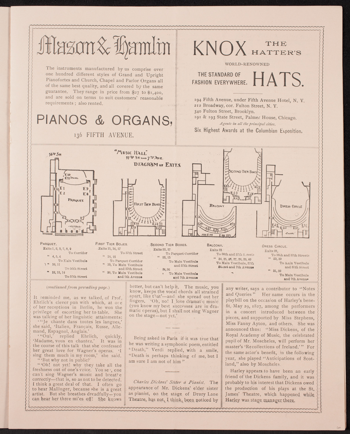 New York Symphony Orchestra, December 7, 1894, program page 3