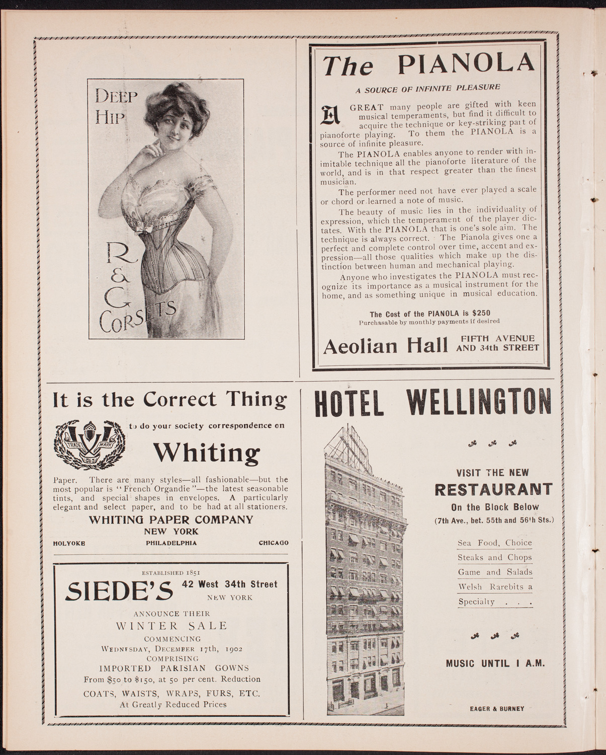 New York Philharmonic, December 20, 1902, program page 6
