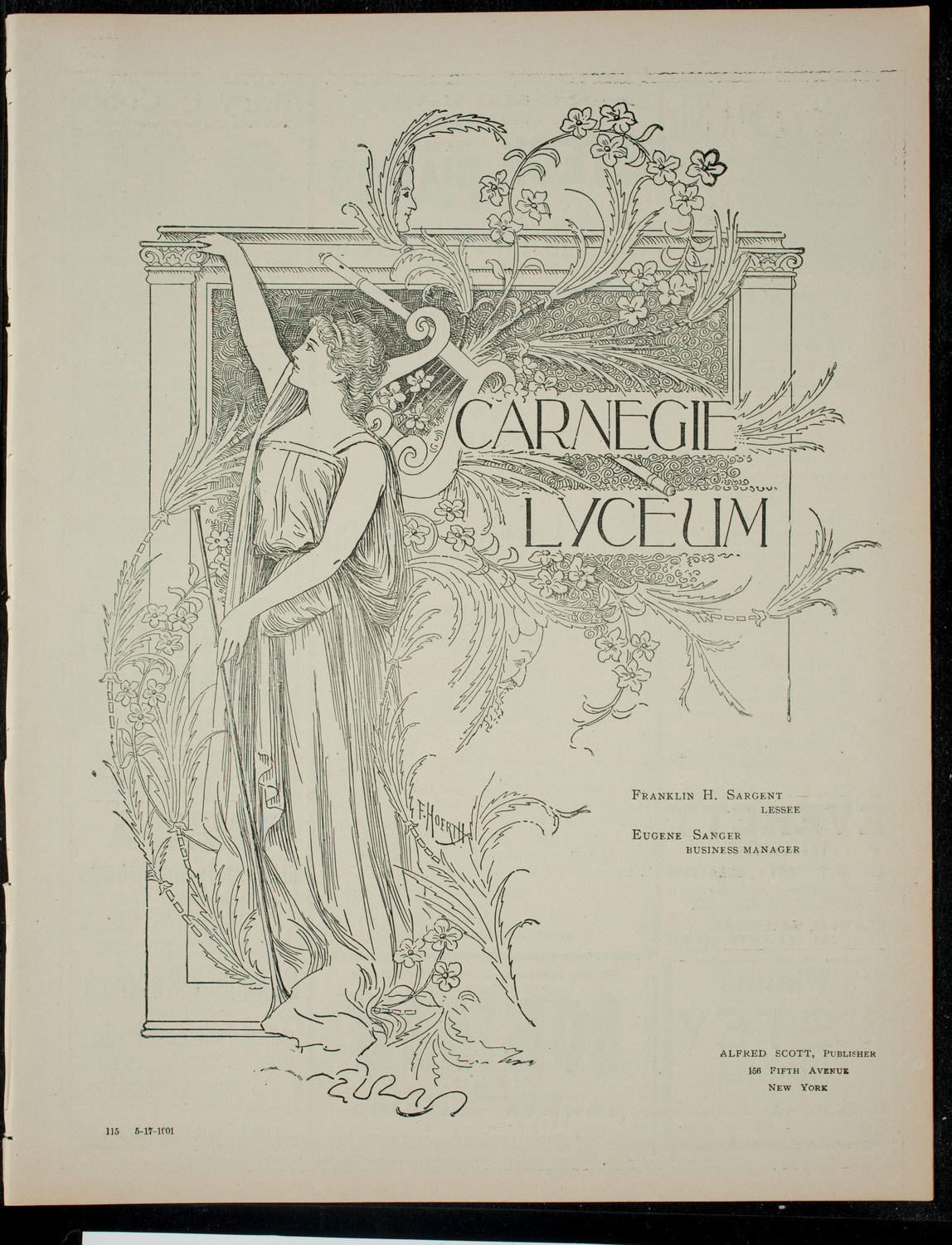 Entertainment for Benefit of St. Luke's Hospital, May 17, 1901, program page 1