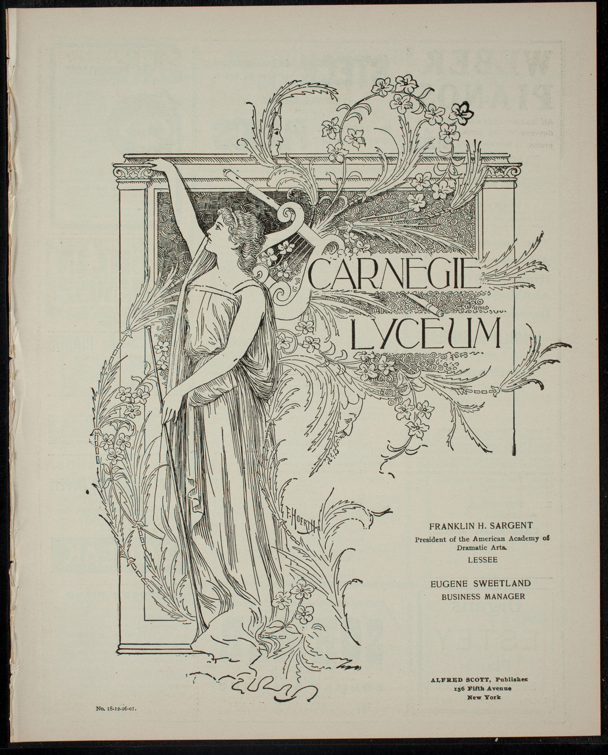 Entertainment for the Benefit of the Hebrew Technical School for Girls, December 26, 1901, program page 1