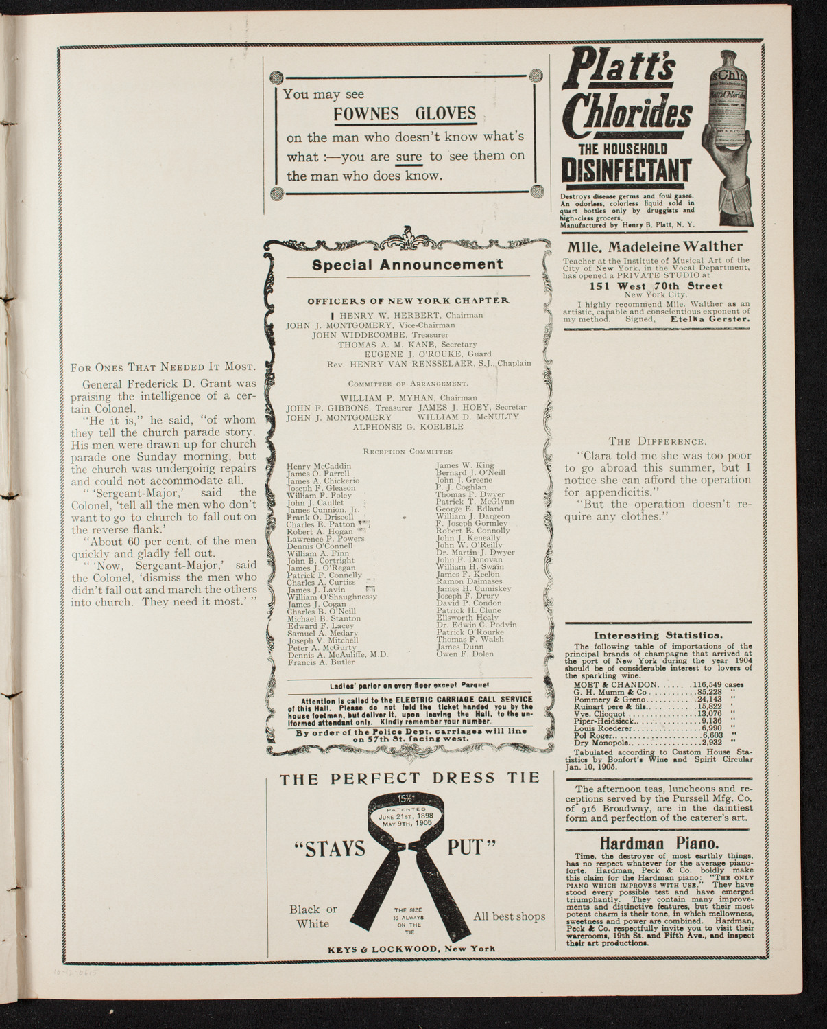 Knights of Columbus Discovery Day Celebration, October 12, 1906, program page 9