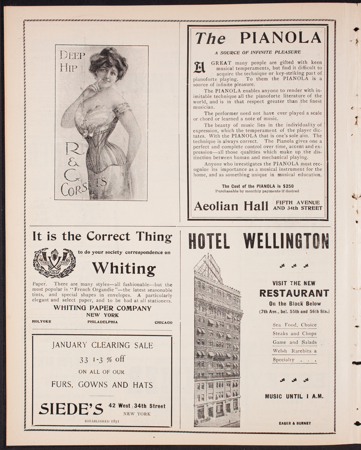 Meeting: Sixth Anniversary Celebration of the West Side Branch, YMCA, January 20, 1903, program page 6