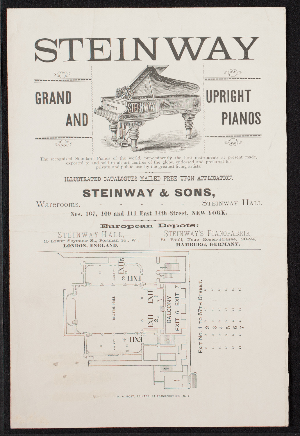 Leopold Godowsky, Piano, April 24, 1891, program page 4