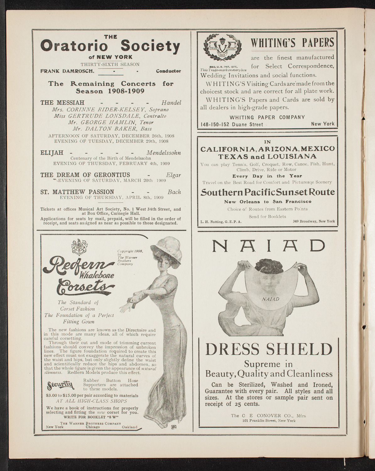 The Civic Forum, December 16, 1908, program page 2