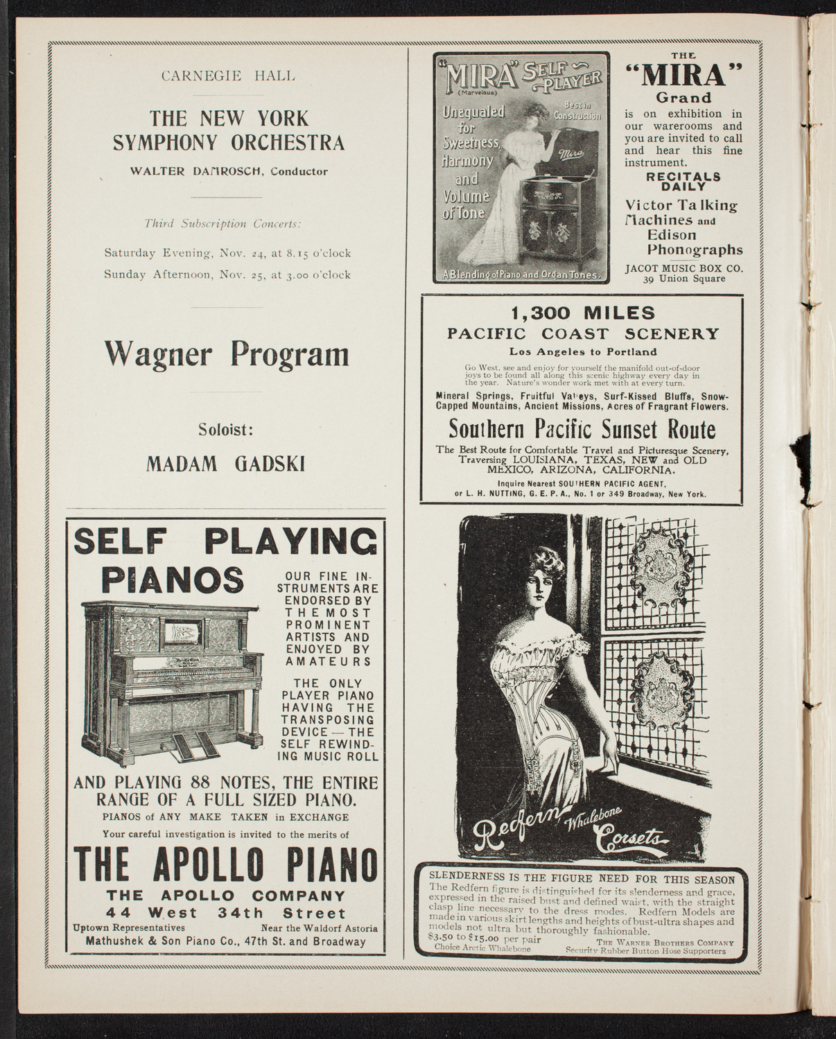 New York Philharmonic, November 16, 1906, program page 2