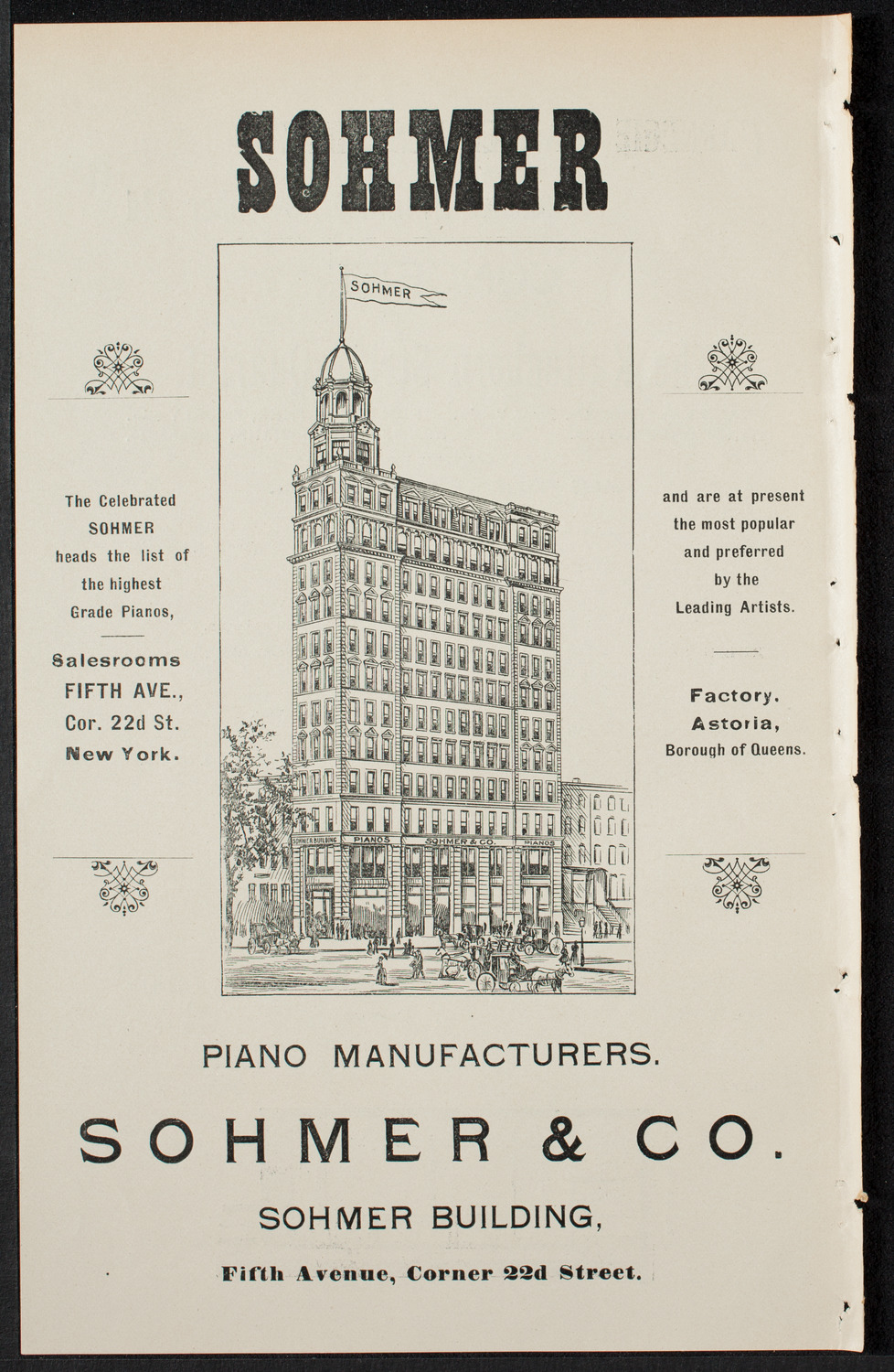 Kaltenborn String Quartet, November 22, 1898, program page 2