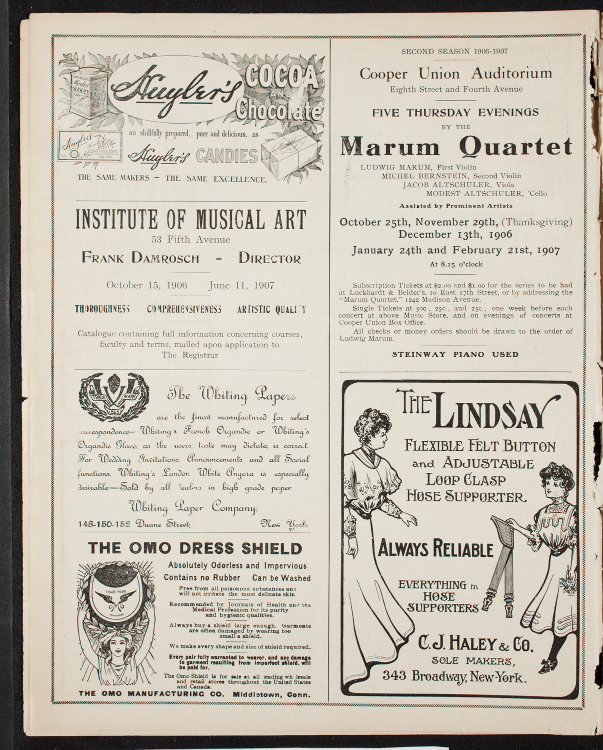 Ruggero Leoncavallo and La Scala Orchestra, October 8, 1906, program page 6