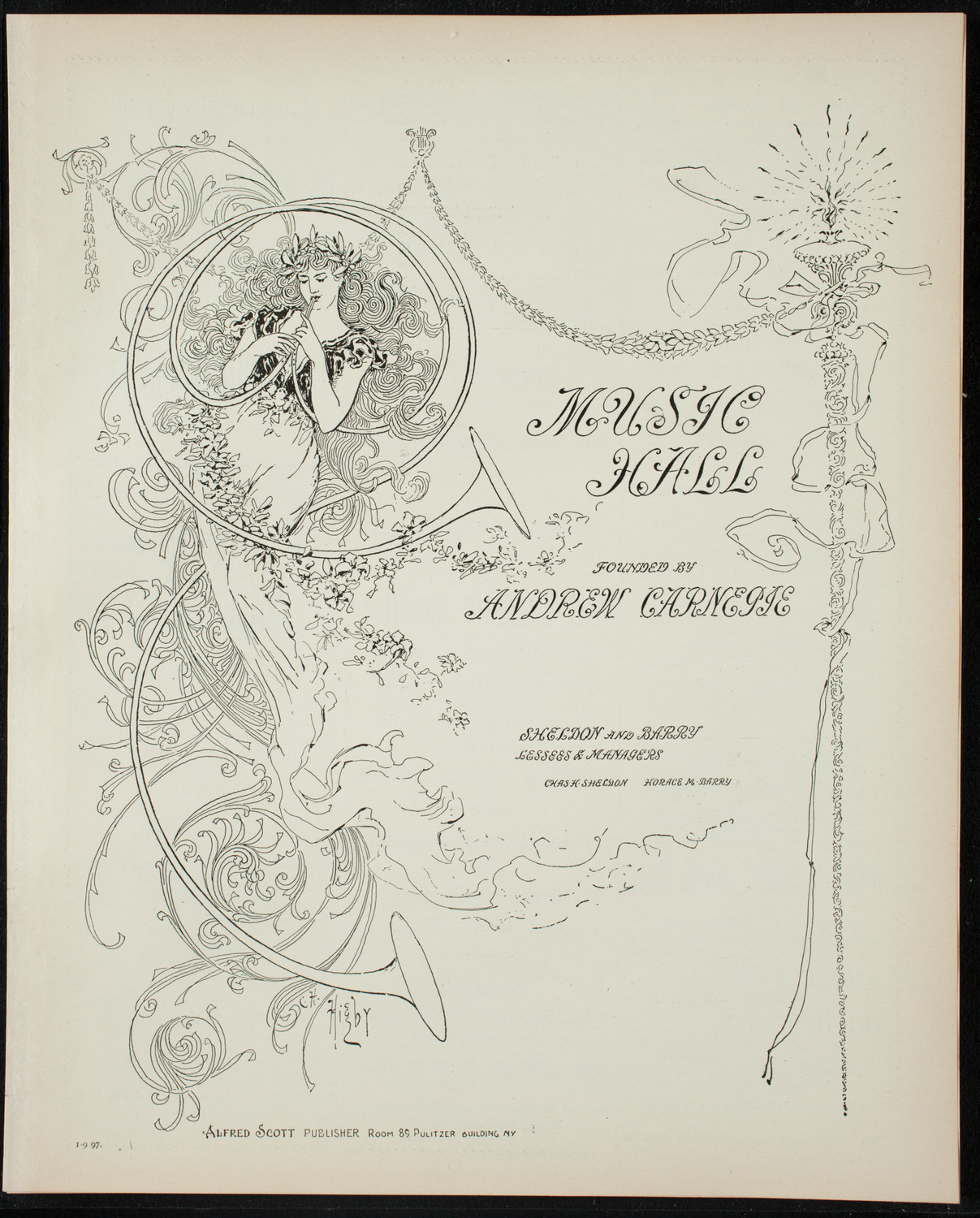 New York Philharmonic, January 9, 1897, program page 1