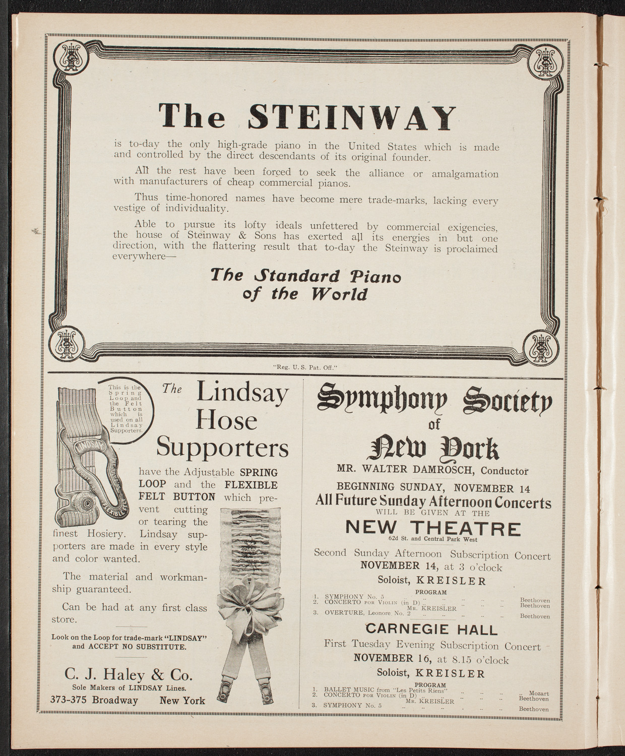 Pepito Arriola, Piano, November 12, 1909, program page 4