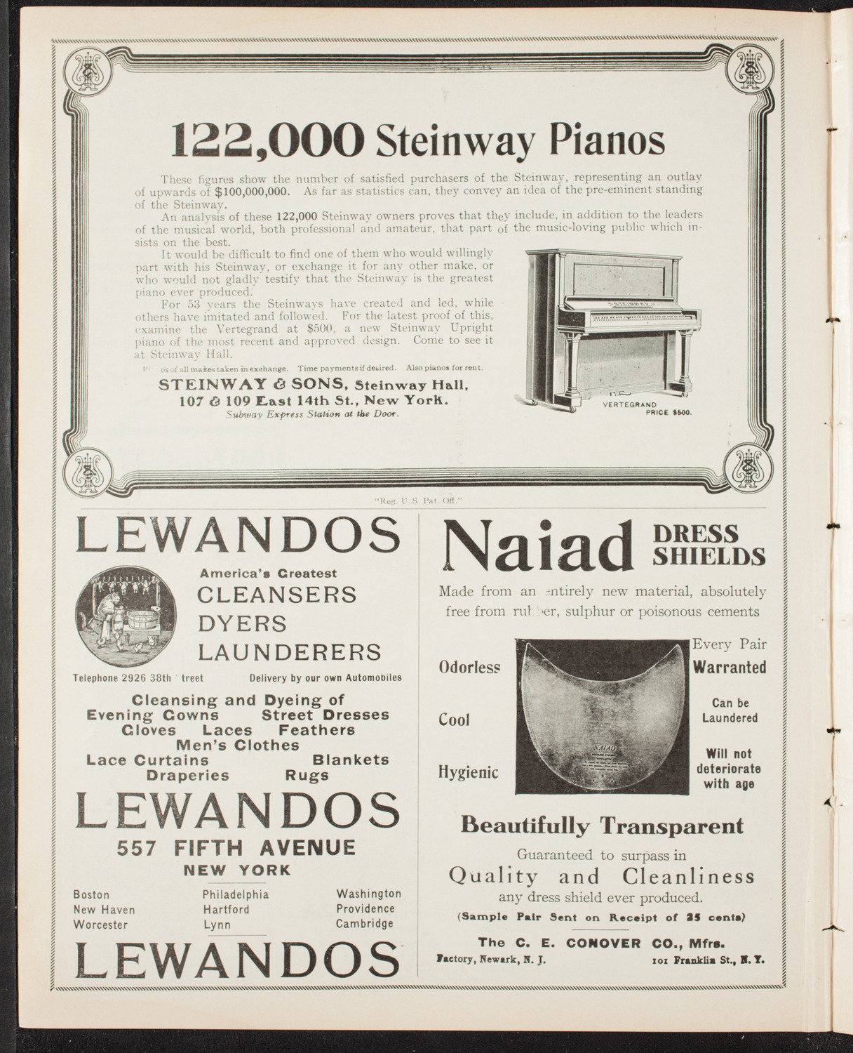 Wiener Männergesangverein (Vienna Male Choral Society), May 7, 1907, program page 4