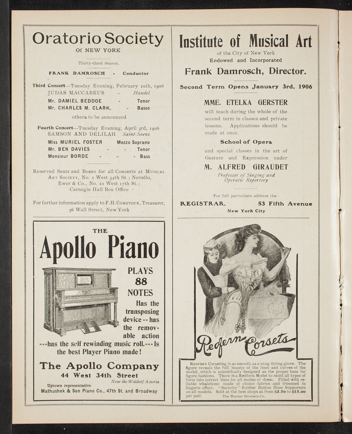 Symphony Concert for Young People, January 6, 1906, program page 2