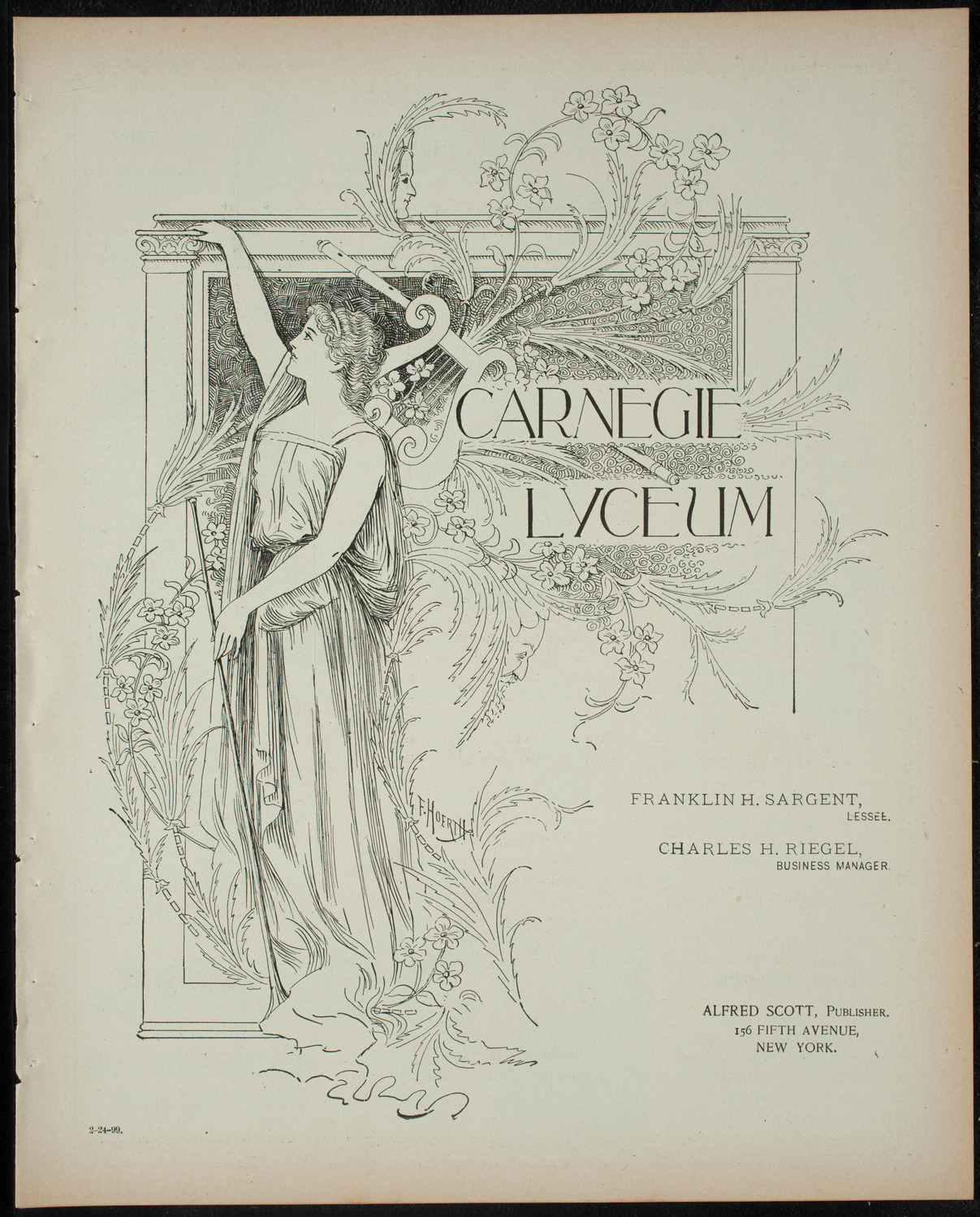 Students of Mme. Cornelie Meysenheym, February 24, 1899, program page 1