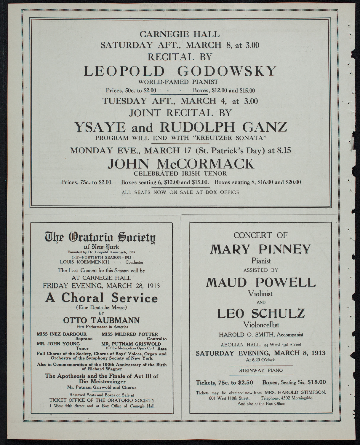Burton Holmes Travelogue: Panama, March 2, 1913, program page 10
