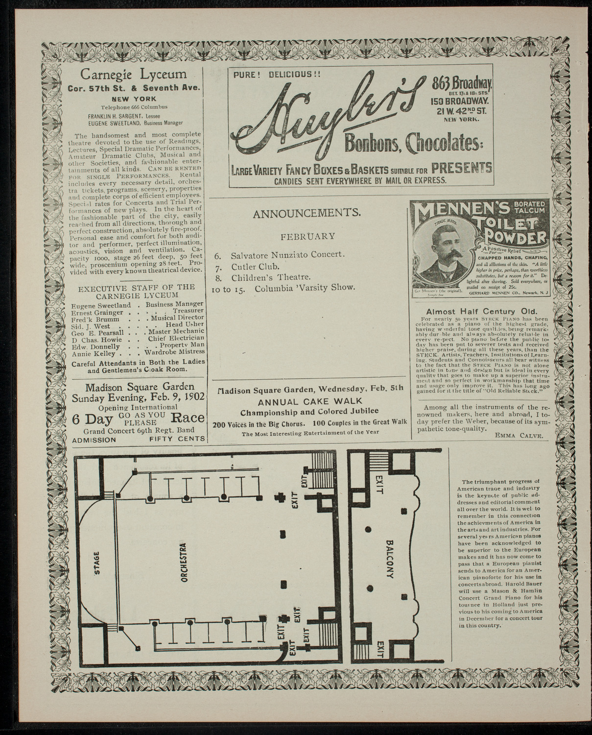 Students Concert by Pupils of L. Stiner, February 5, 1902, program page 4