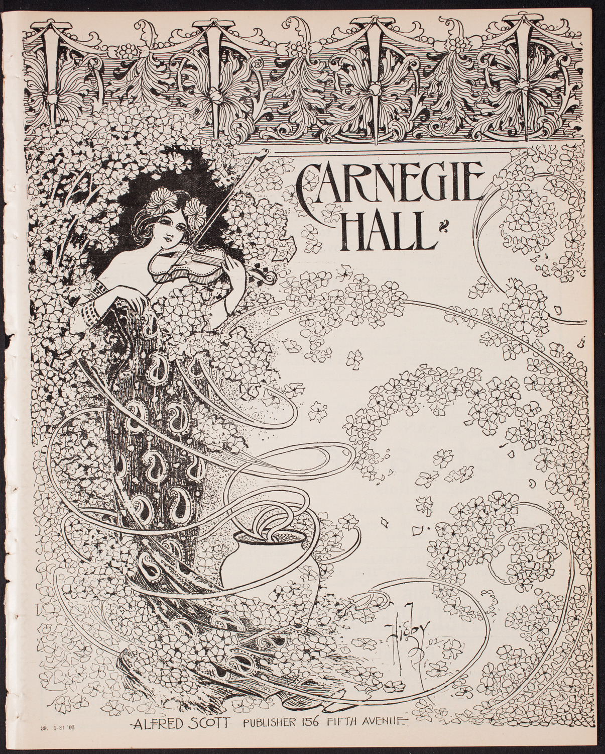 New York Philharmonic, January 31, 1903, program page 1