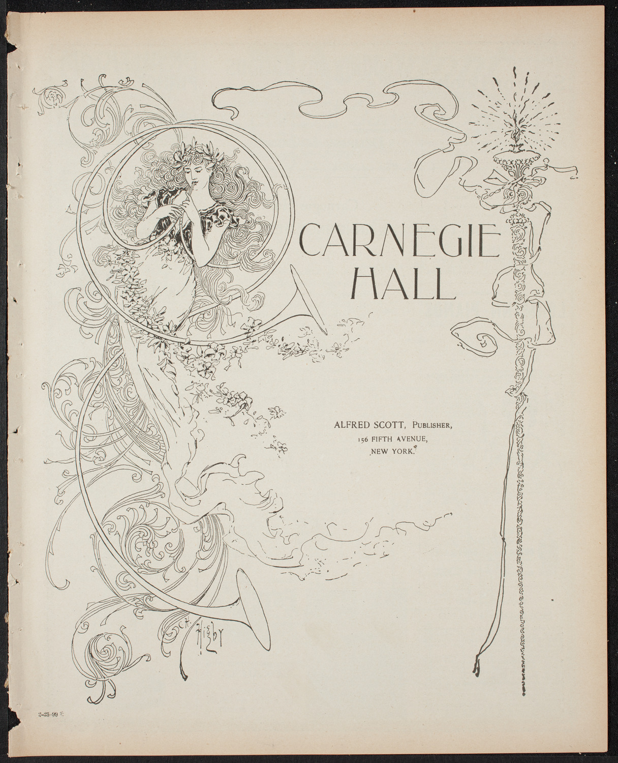 New York Philharmonic, February 25, 1899, program page 1