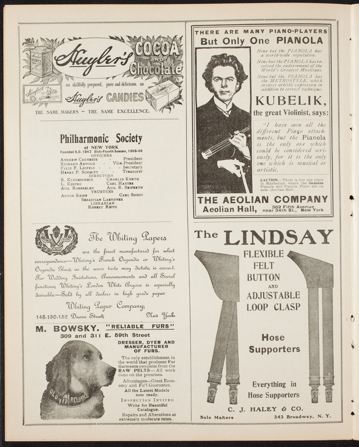 Josef Lhévinne, Piano, March 11, 1906, program page 6