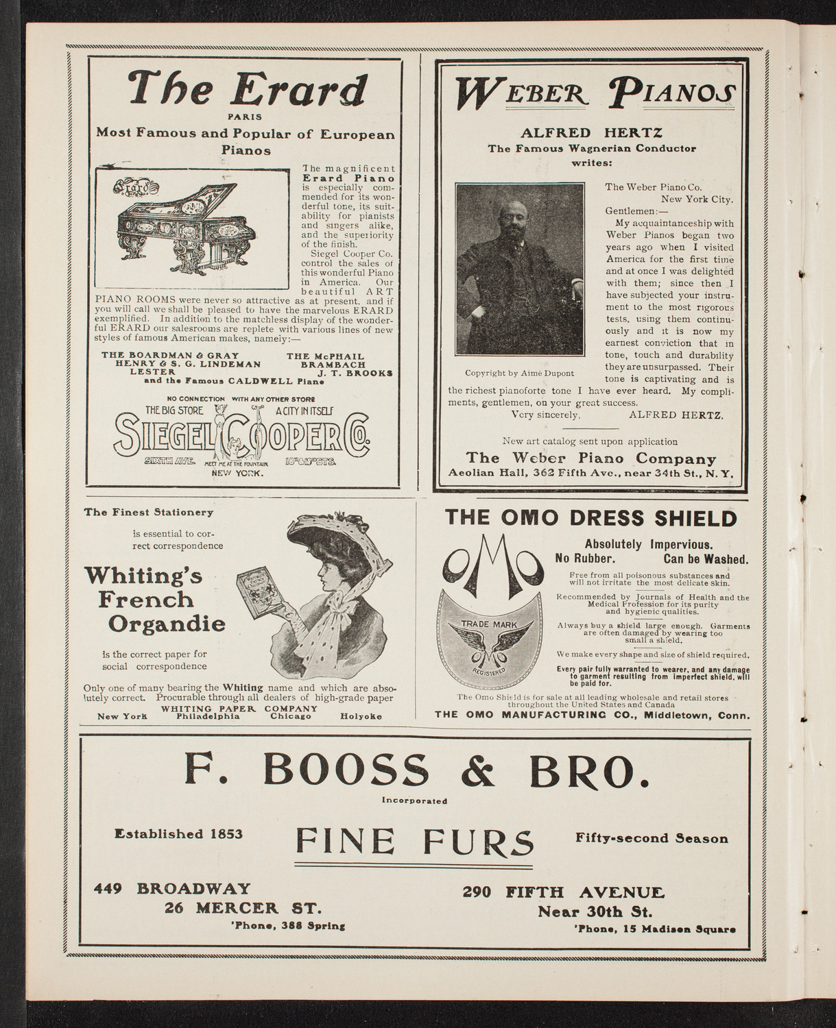 Gunnar Wennerberg Memorial Chorus, March 26, 1905, program page 6
