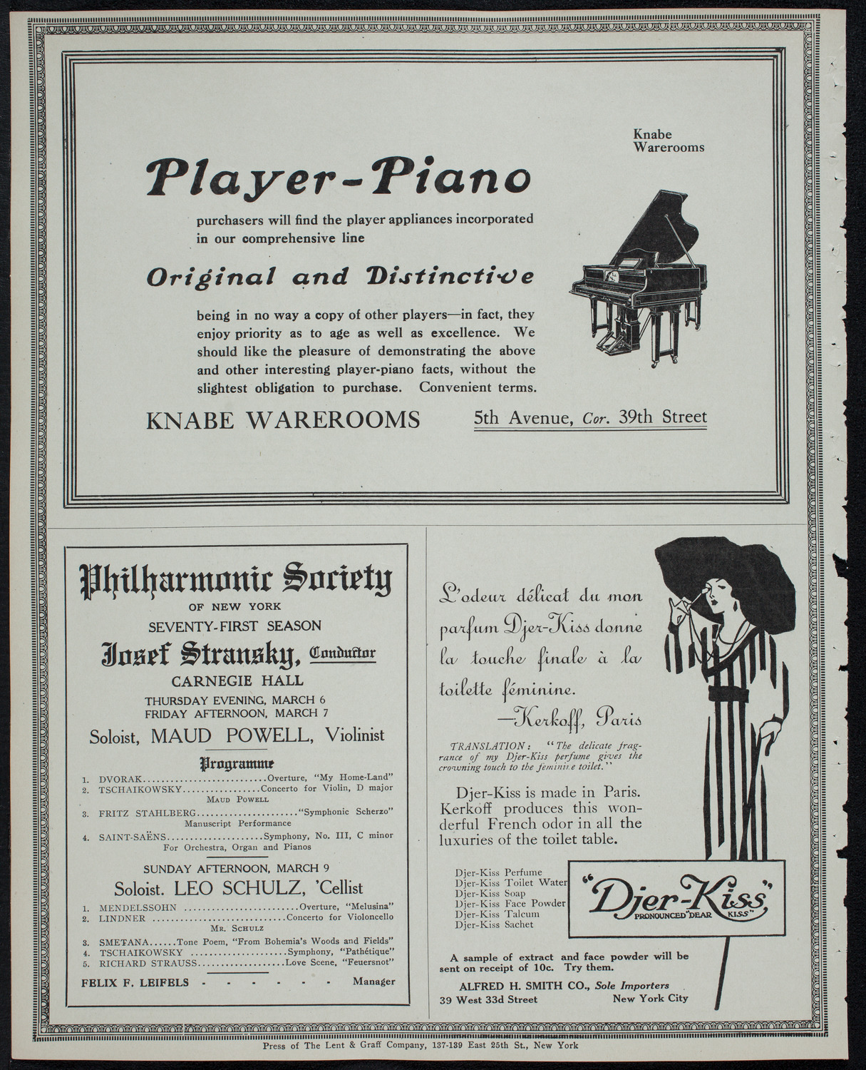 Clara Butt and Kennerley Rumford, March 3, 1913, program page 12