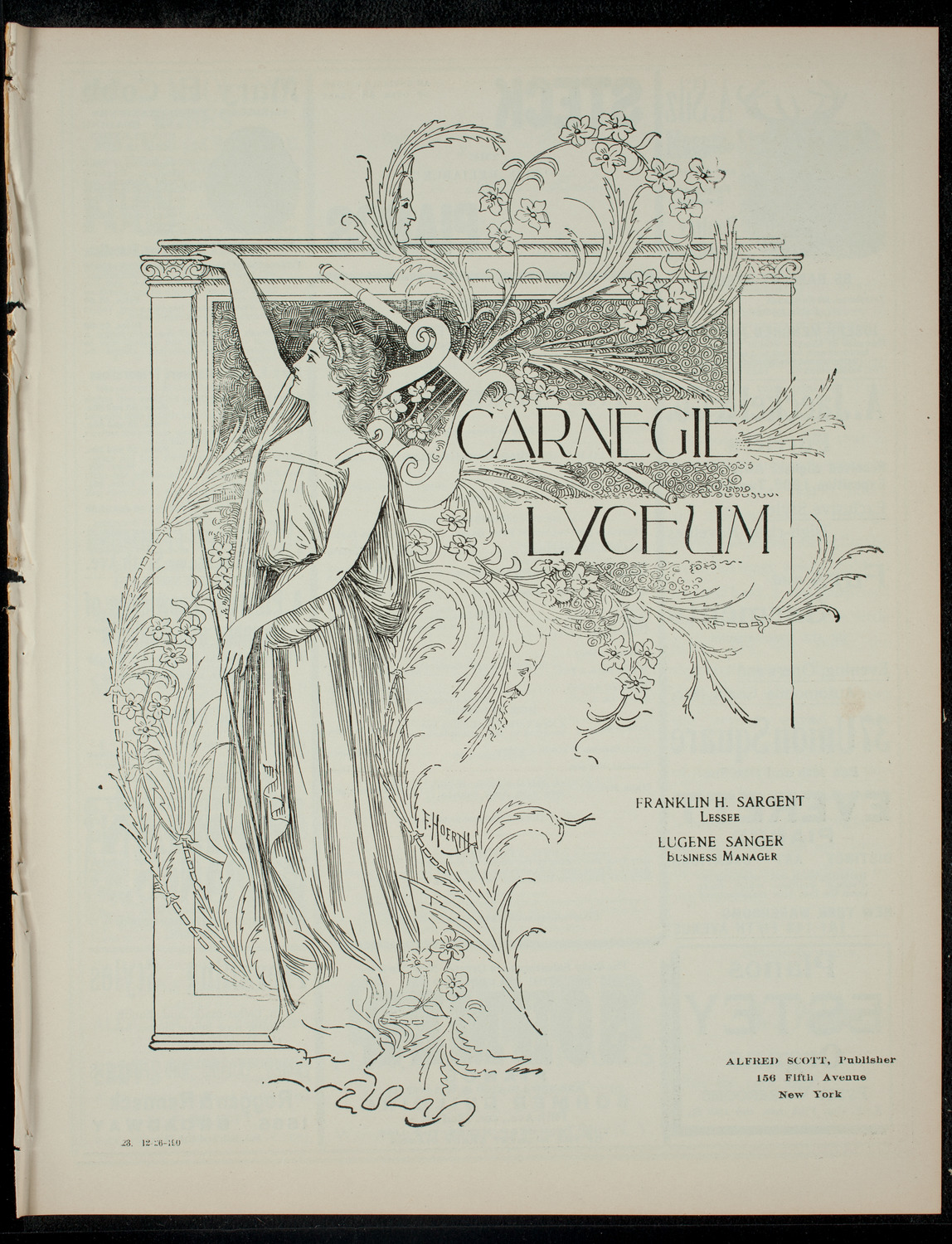 The Children's Theatre, December 26, 1900, program page 1