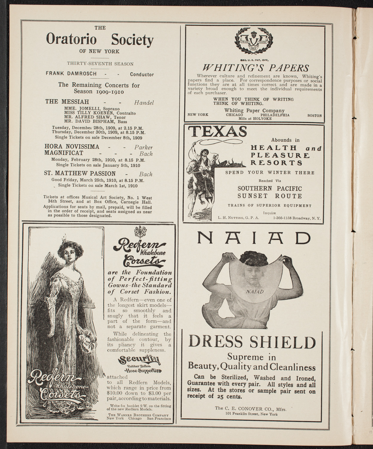 Elmendorf Lecture: At the Gates of the East, December 12, 1909, program page 2