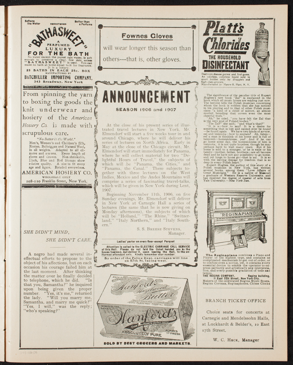 Elmendorf Lecture: Morocco, March 18, 1906, program page 9