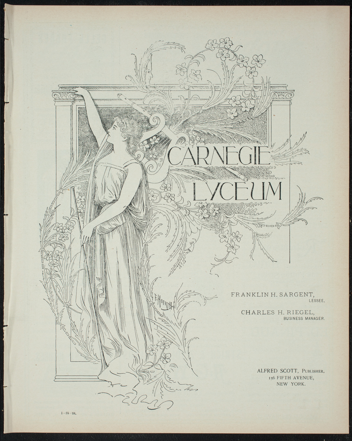 Clara L. Smith and Others, January 24, 1898, program page 1