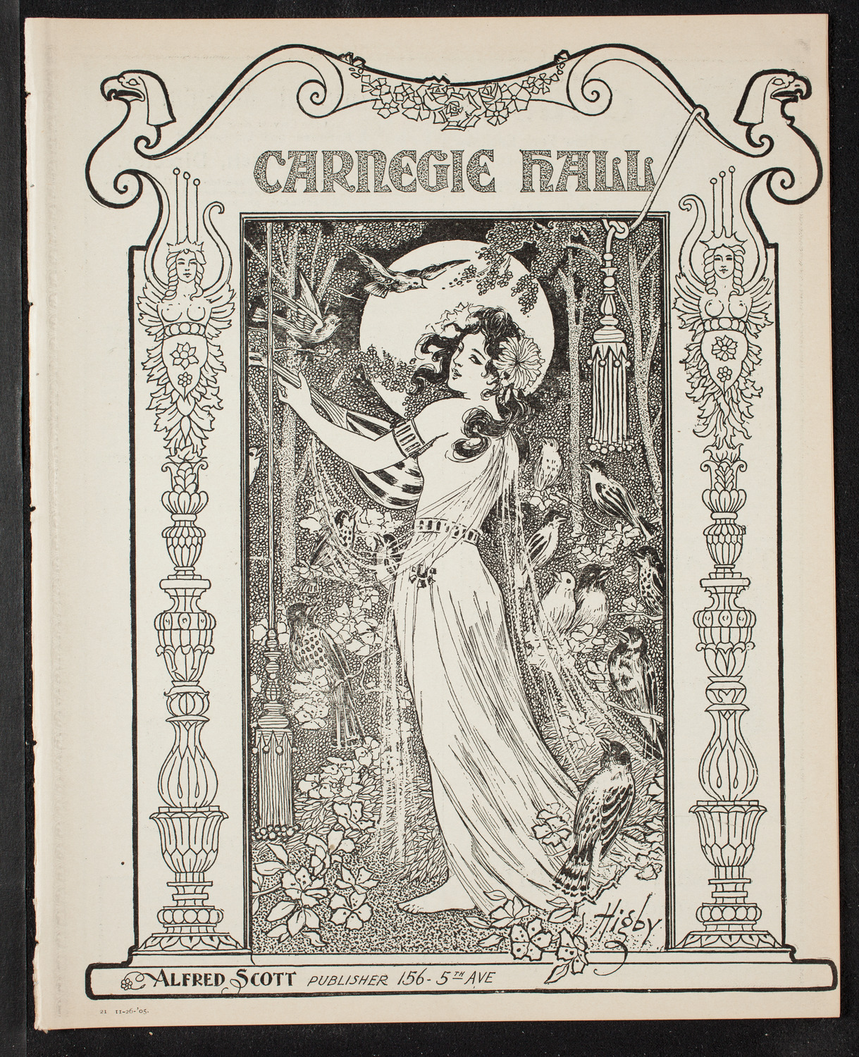 New York Symphony Orchestra, November 26, 1905, program page 1